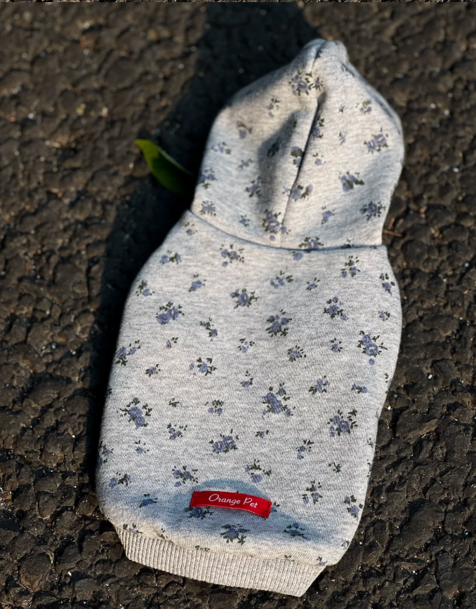 Floral Hooded Pet Vest