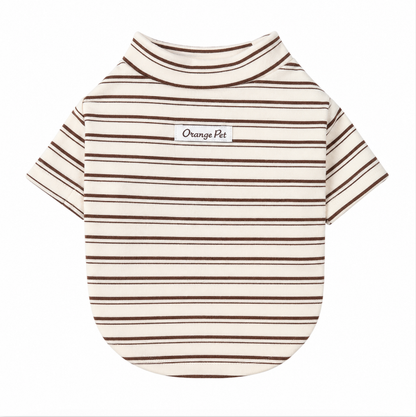 Striped Fleece Pet Turtleneck