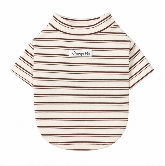 Striped Fleece Pet Turtleneck