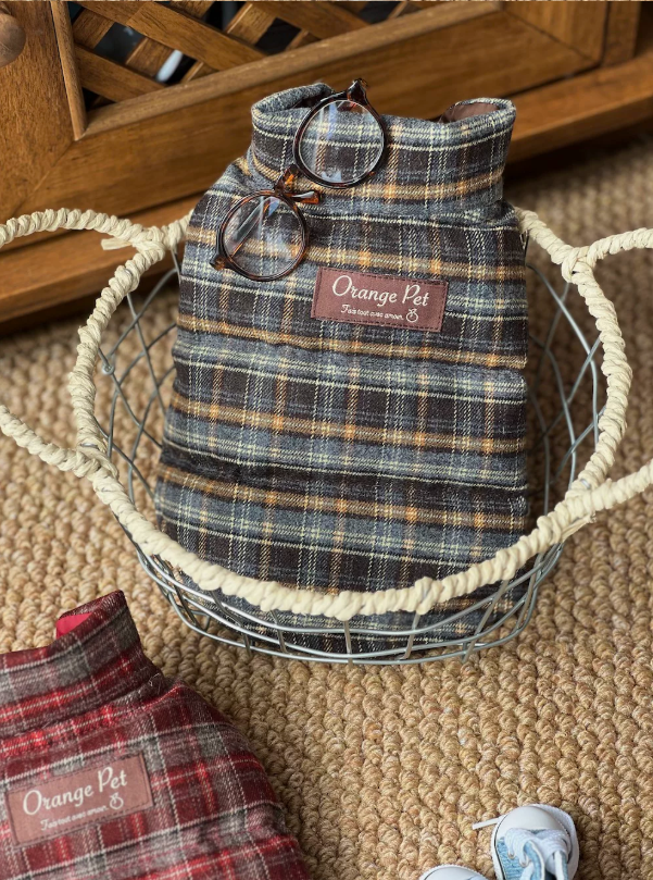 Plaid Winter Pet Vest