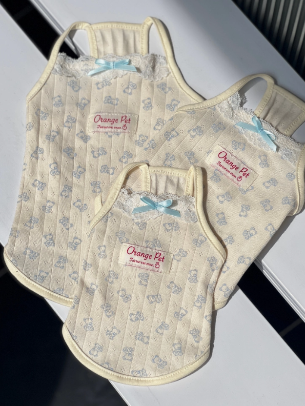 Blue Bow Pet Tank Top