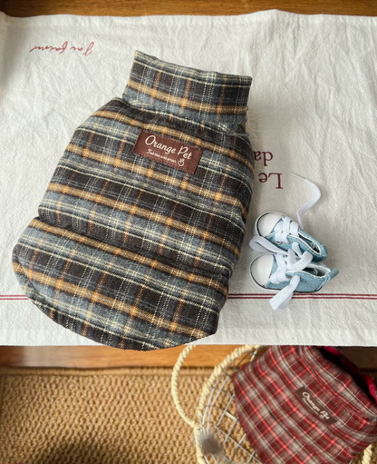 Plaid Winter Pet Vest