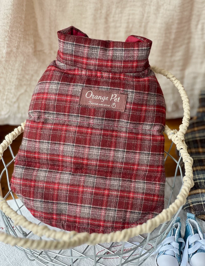 Plaid Winter Pet Vest