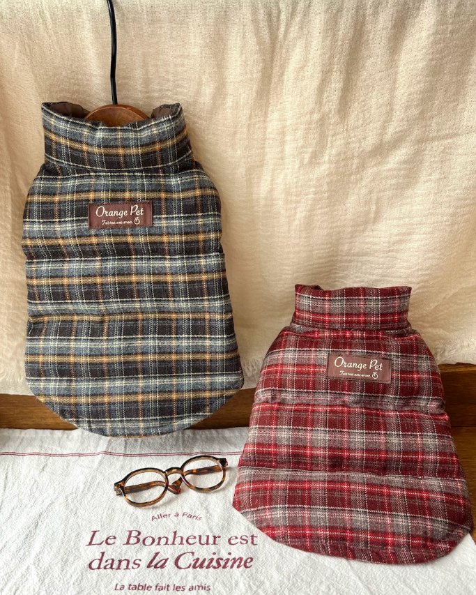Plaid Winter Pet Vest
