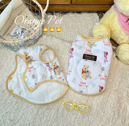 Bear Print Padded Pet Vest