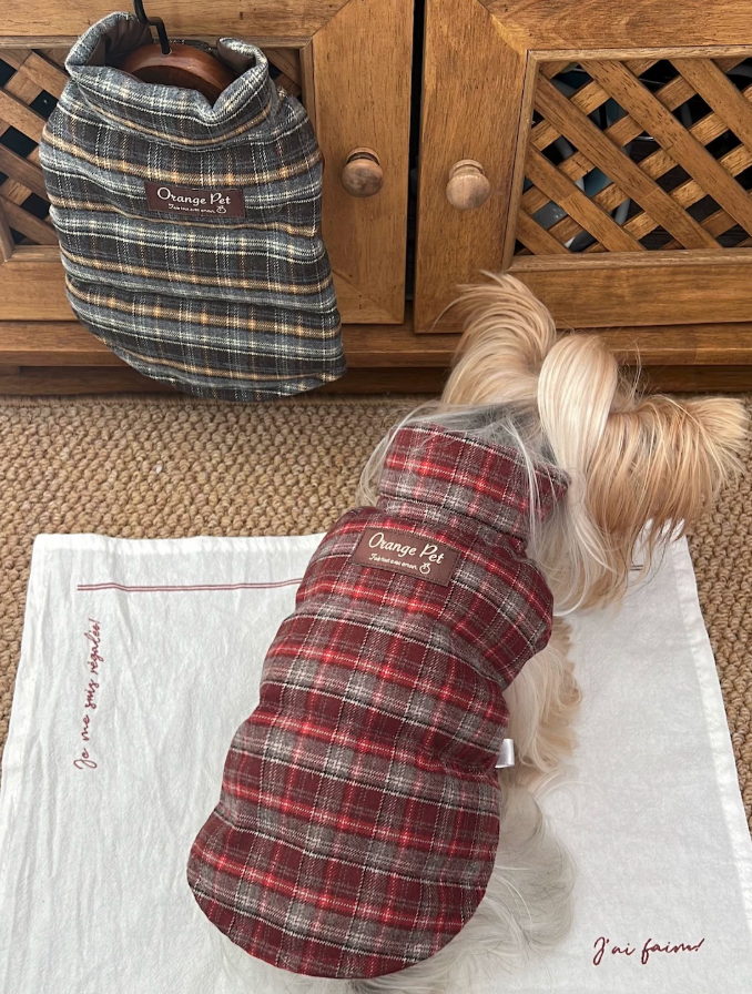 Plaid Winter Pet Vest