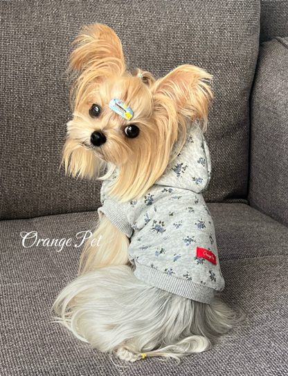 Floral Hooded Pet Vest