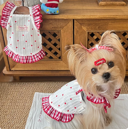 Heart Gingham Pet Dress