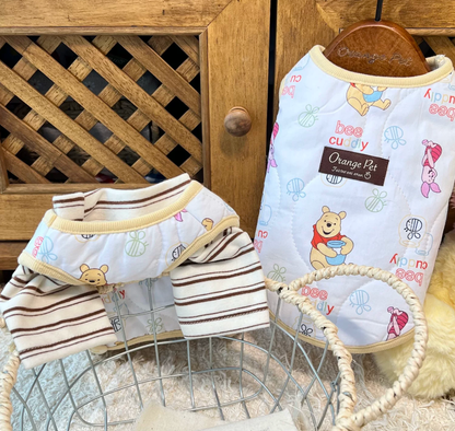 Bear Print Padded Pet Vest