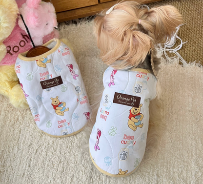Bear Print Padded Pet Vest