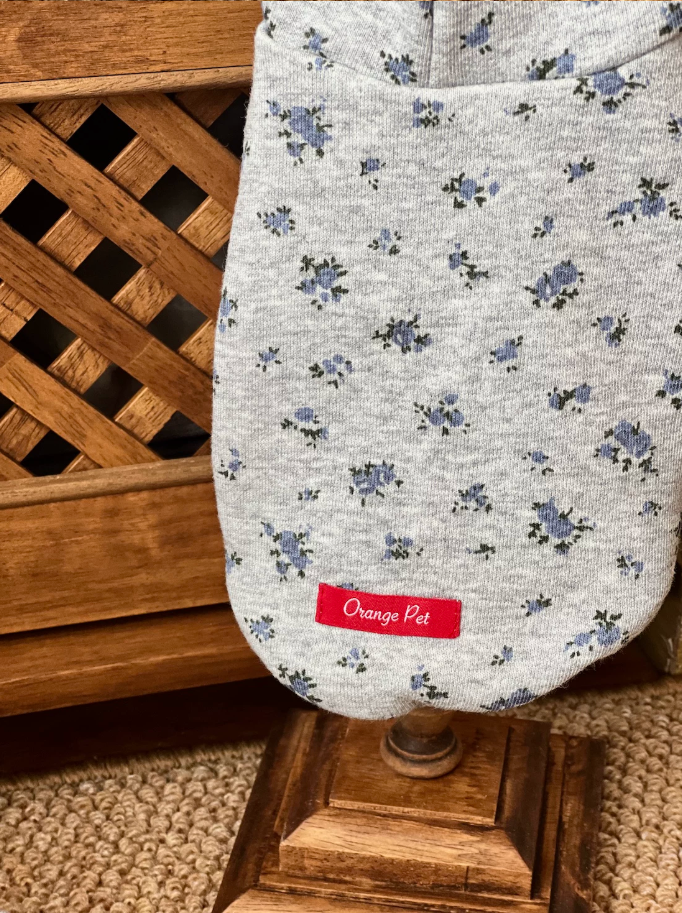 Floral Hooded Pet Vest