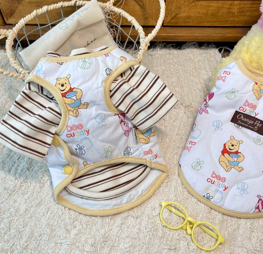 Bear Print Padded Pet Vest
