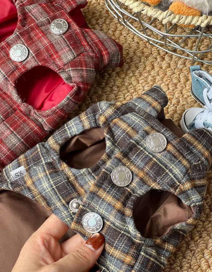 Plaid Winter Pet Vest