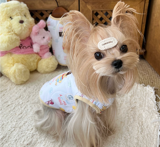 Bear Print Padded Pet Vest