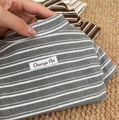 Striped Fleece Pet Turtleneck