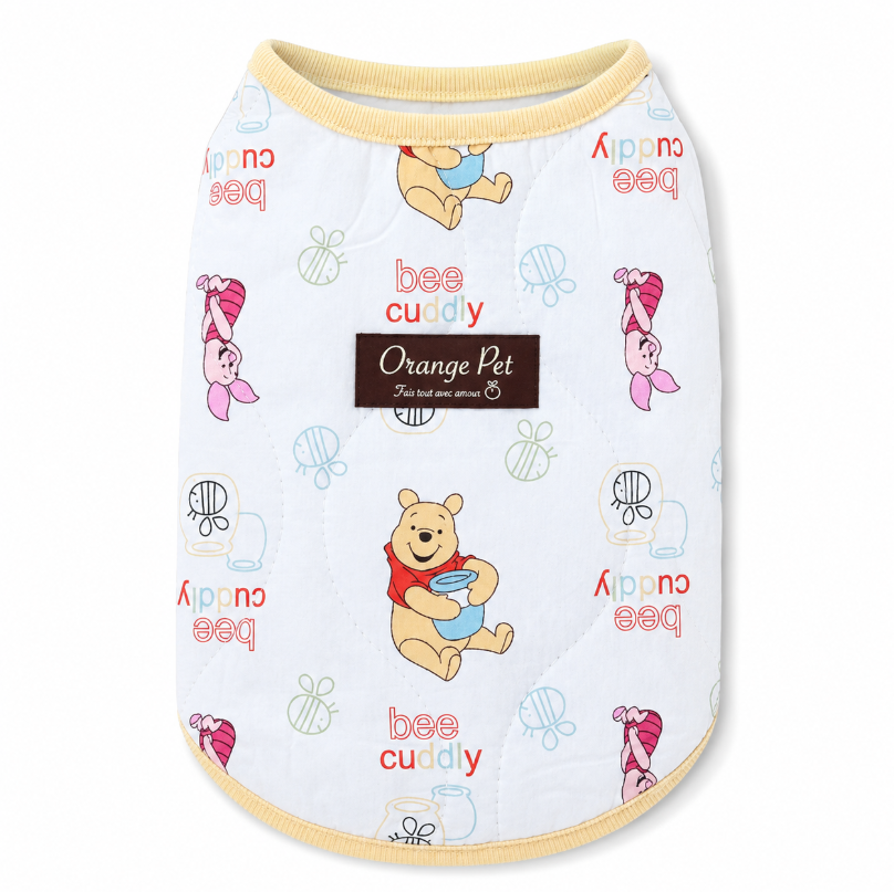 Bear Print Padded Pet Vest